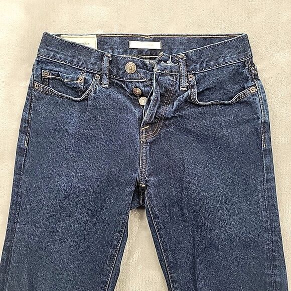 Abercrombie Fitch Mens Button Fly Jeans Size 26x29 Slim Straight 100% Cotton - Picture 3 of 10